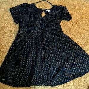 Motherhood Maternity Navy with gold dress